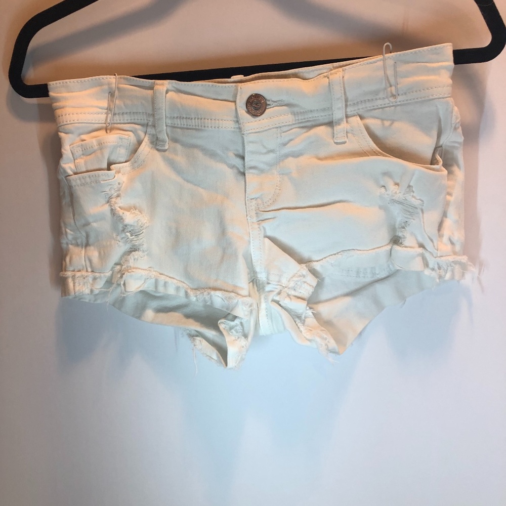 White Hollister Jean Shorts